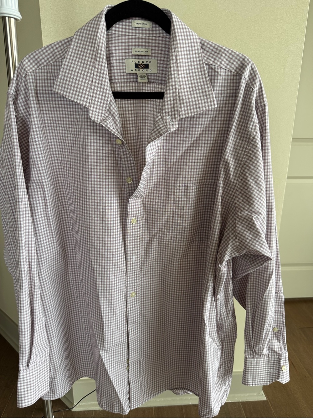 Joseph Purple Check Long-Sleeve Dress Shirt